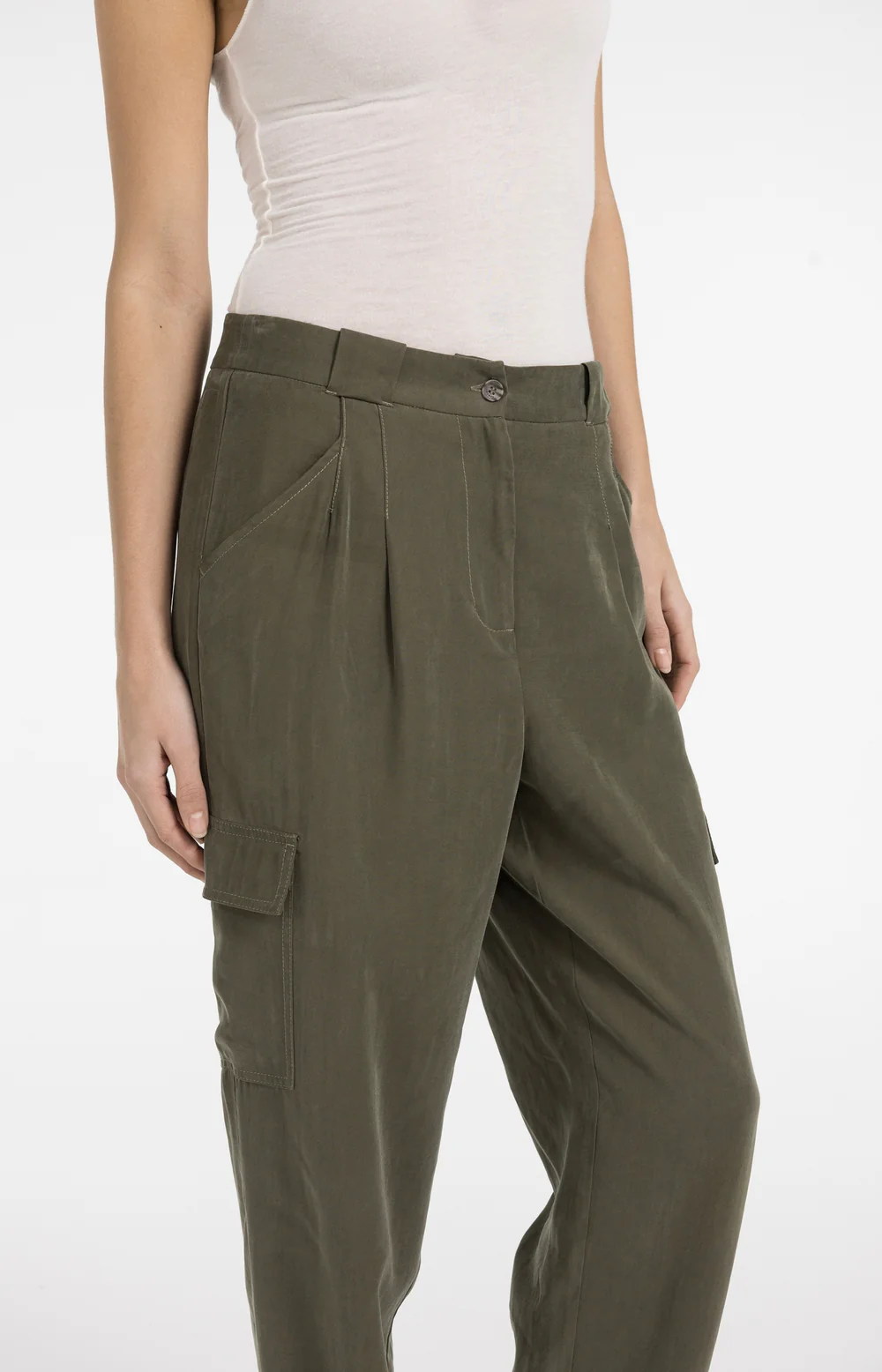 YAYA Woven Straight Leg Cargo Trousers