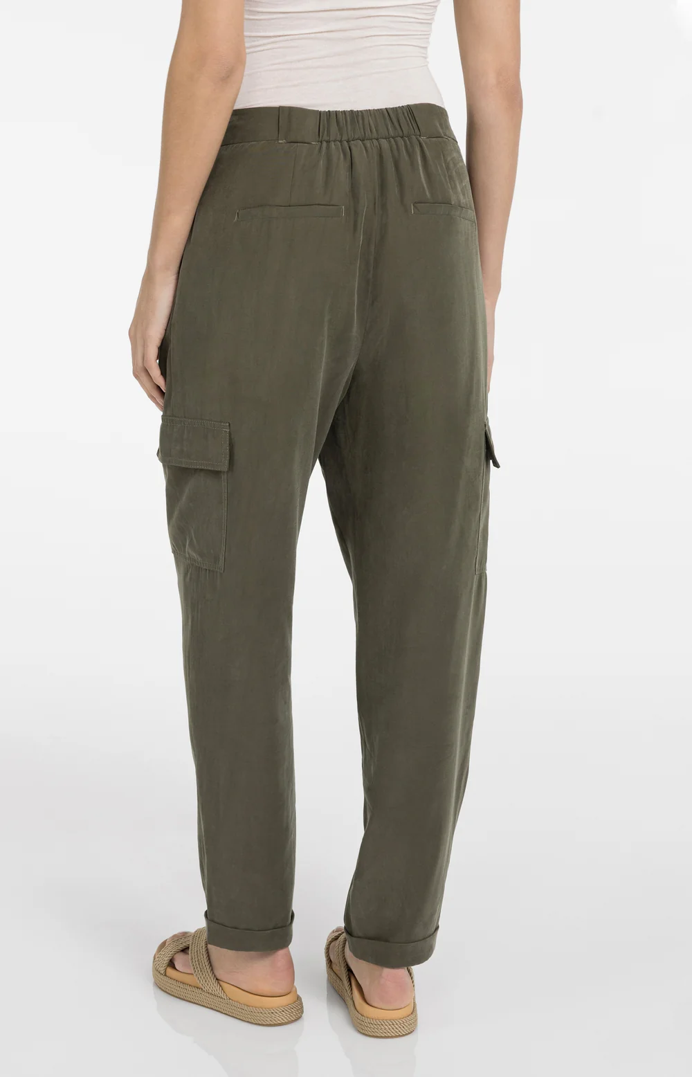 YAYA Woven Straight Leg Cargo Trousers