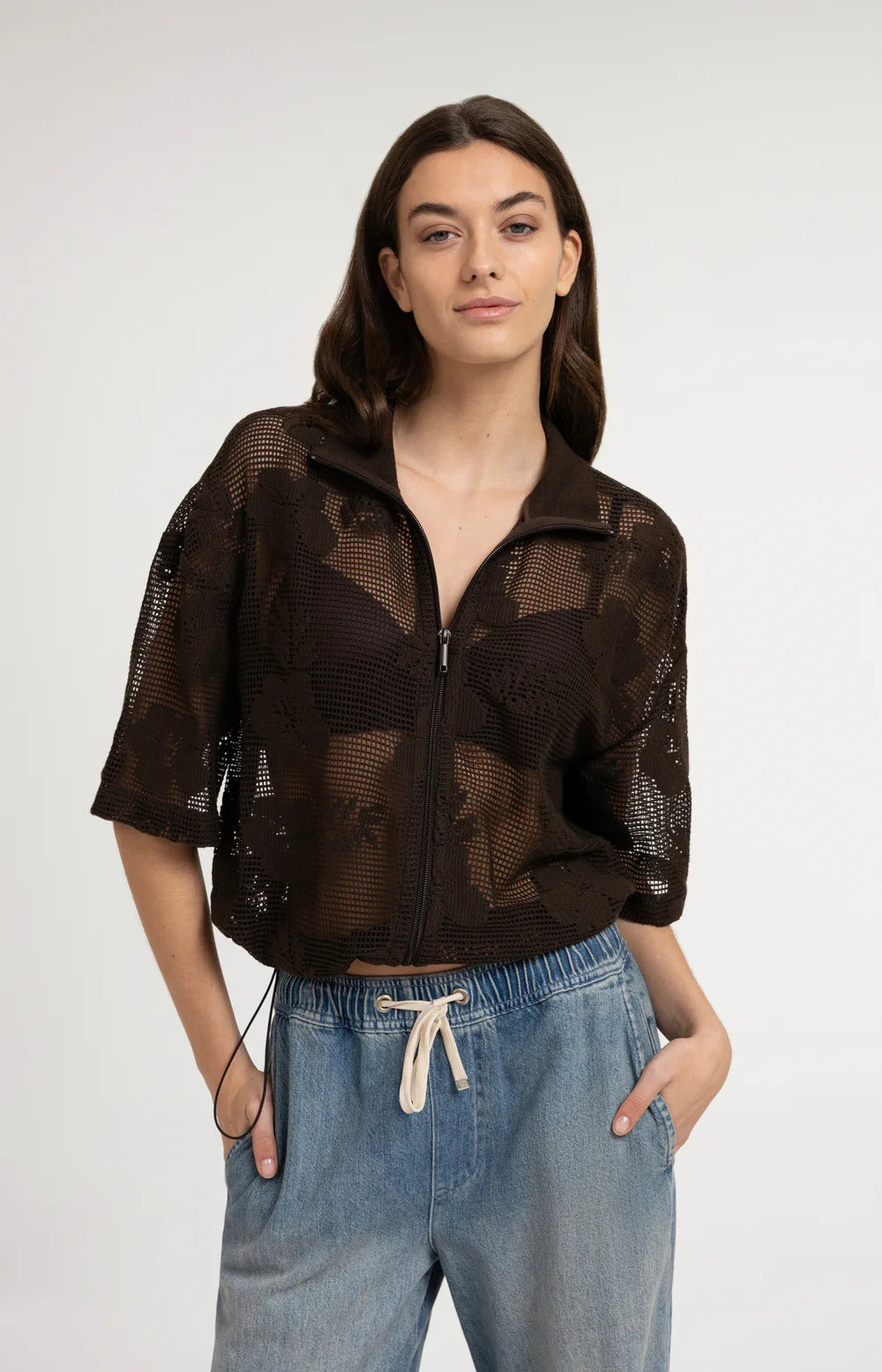 YAYA Crochet Style Jacket
