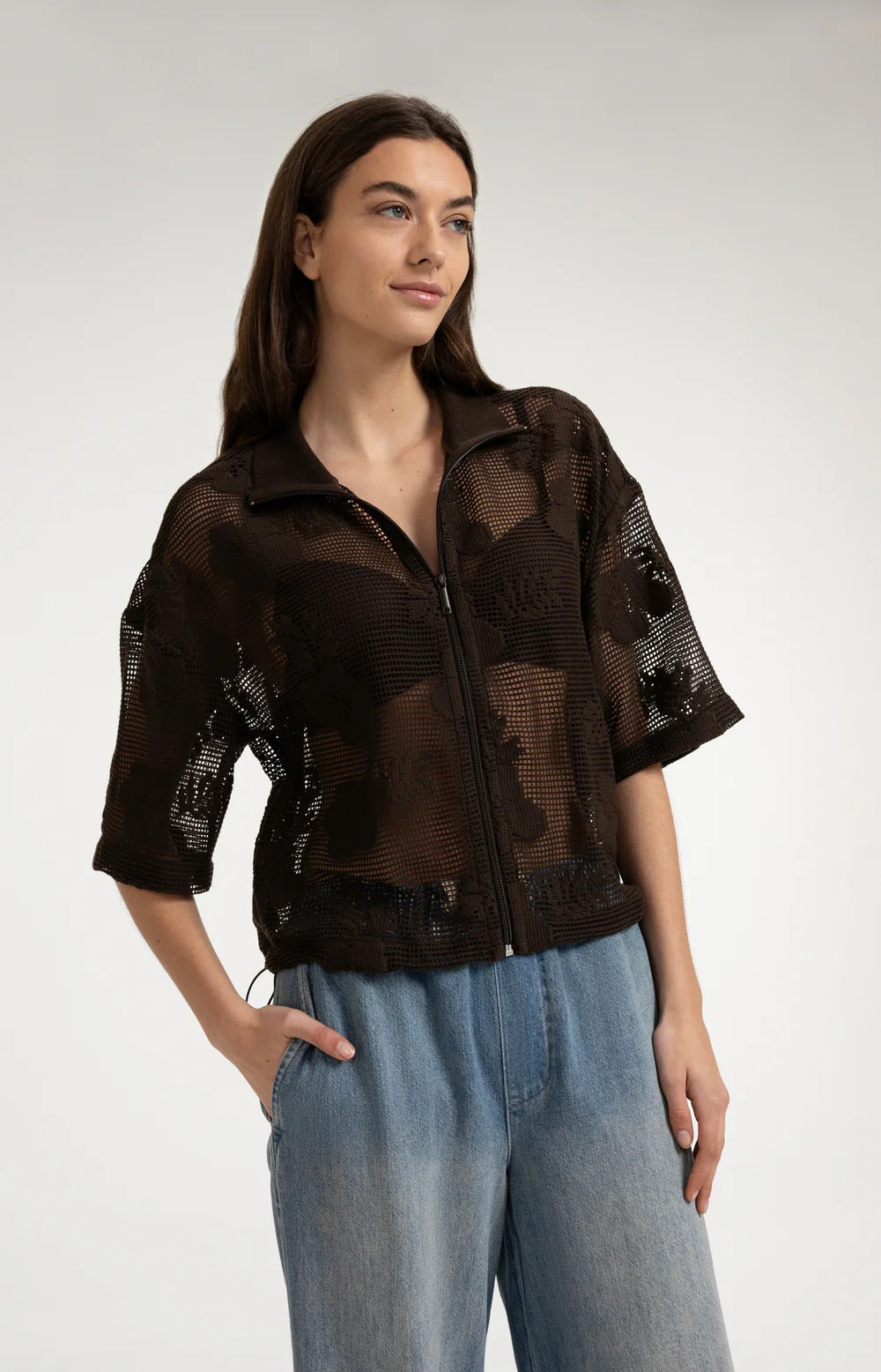 YAYA Crochet Style Jacket