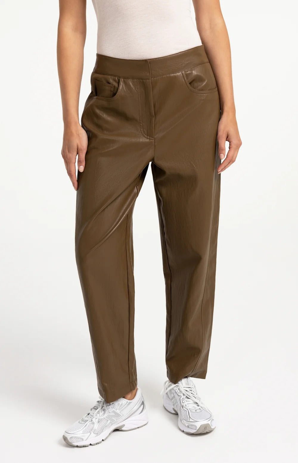YAYA Faux Leather Trousers - Colour Options
