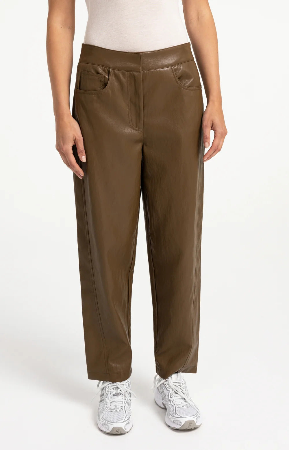 YAYA Faux Leather Trousers - Colour Options