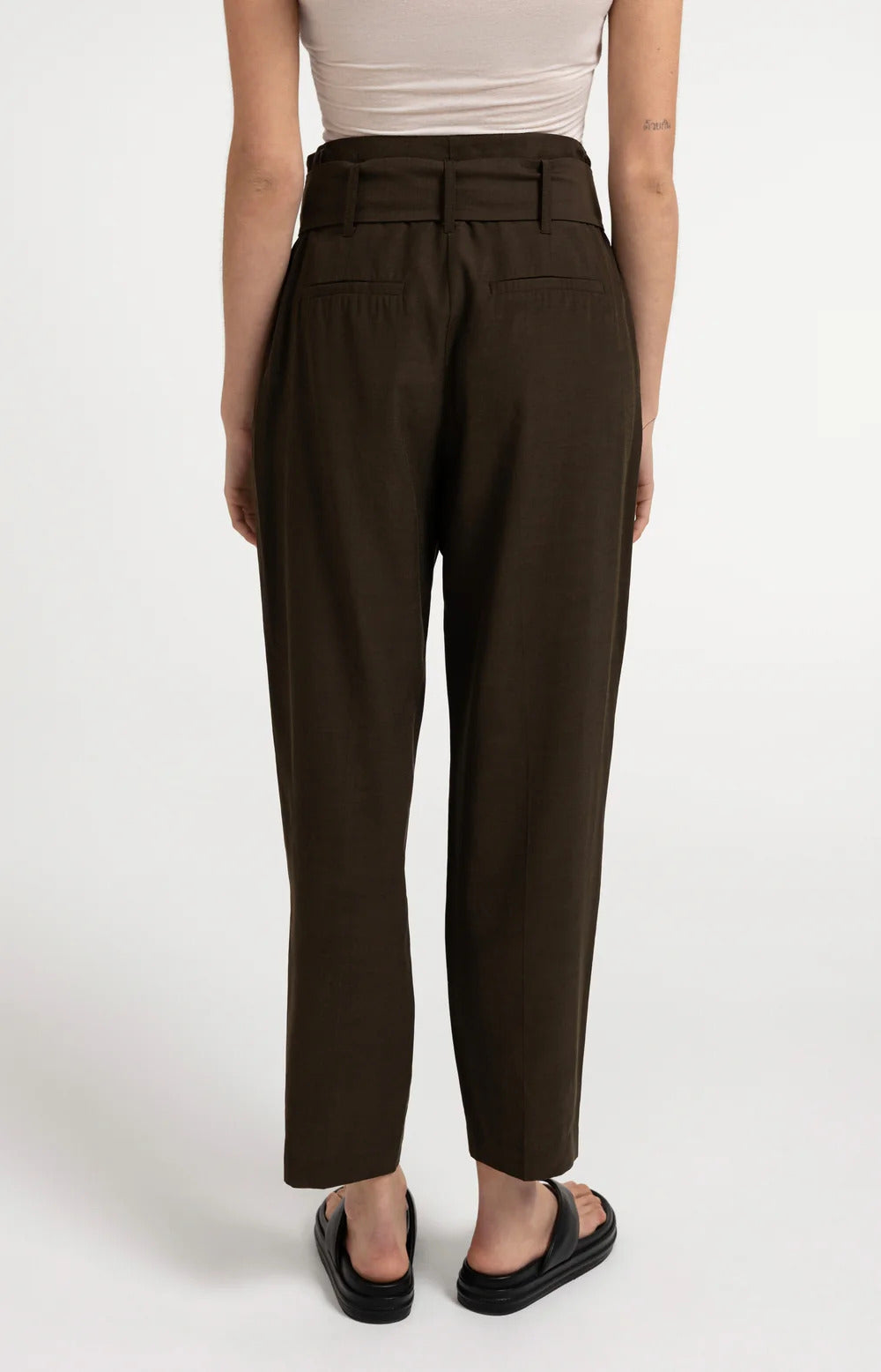 YAYA High Waisted Trousers with Scarf
