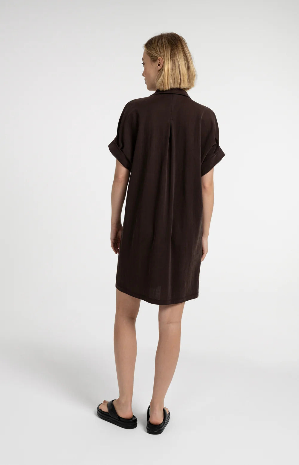 YAYA Jersey Dress with Pleated Sleeves