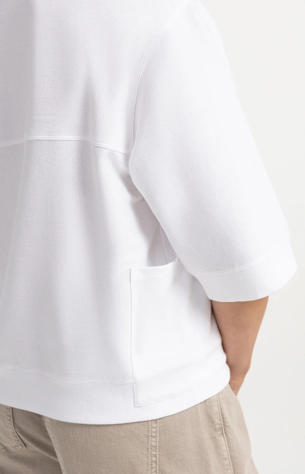 YAYA Jersey Rib Top with Short Sleeves