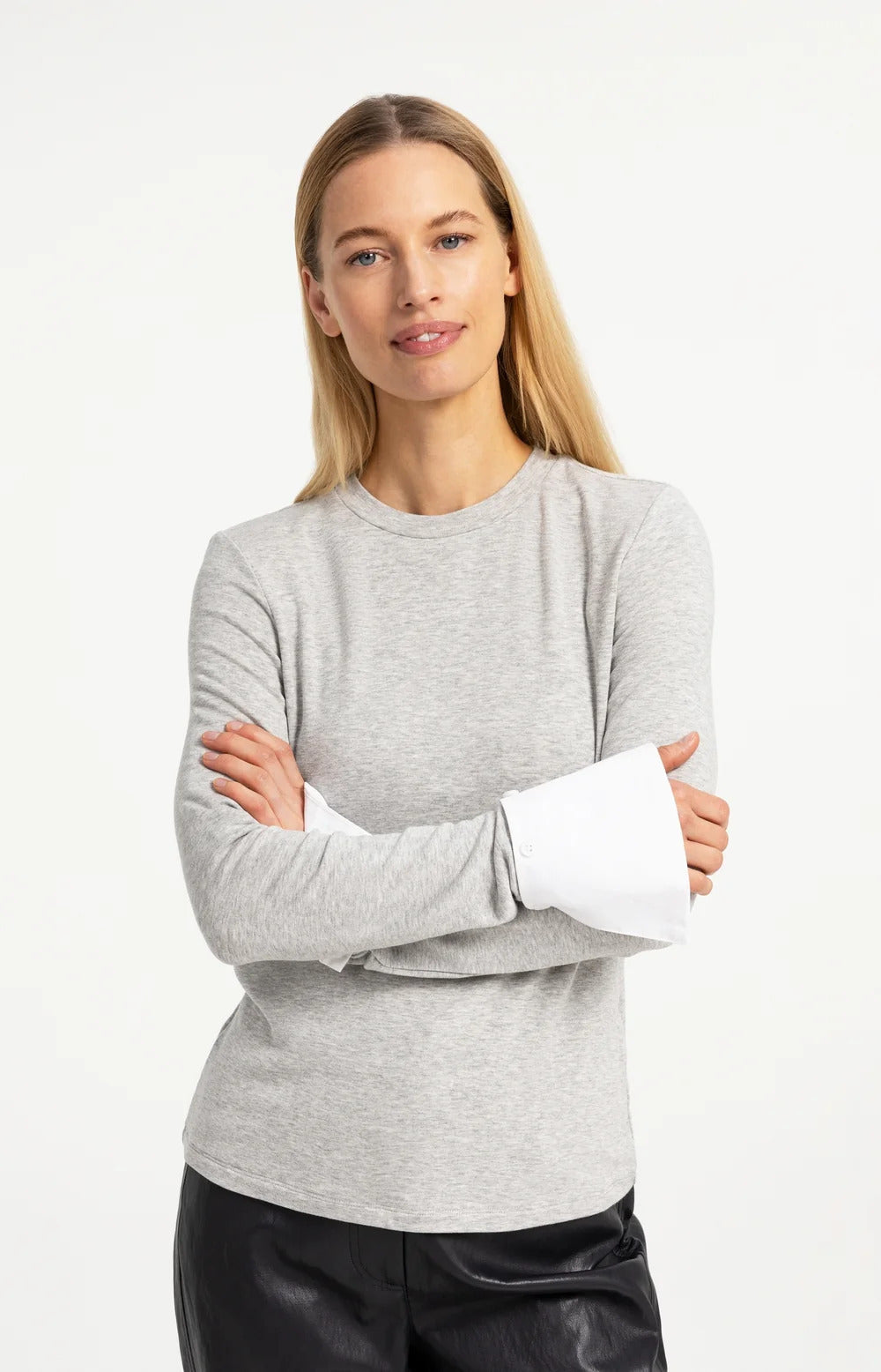 YAYA Jersey Top with Removable Cuffs
