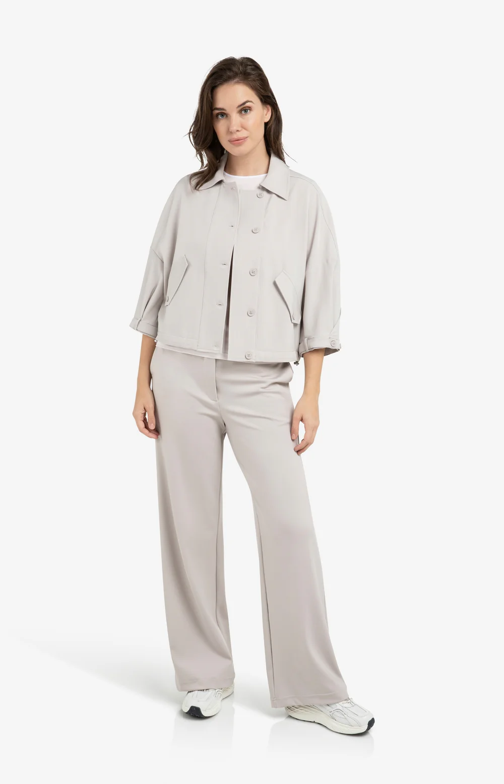 YAYA Wide leg Jersey Trousers