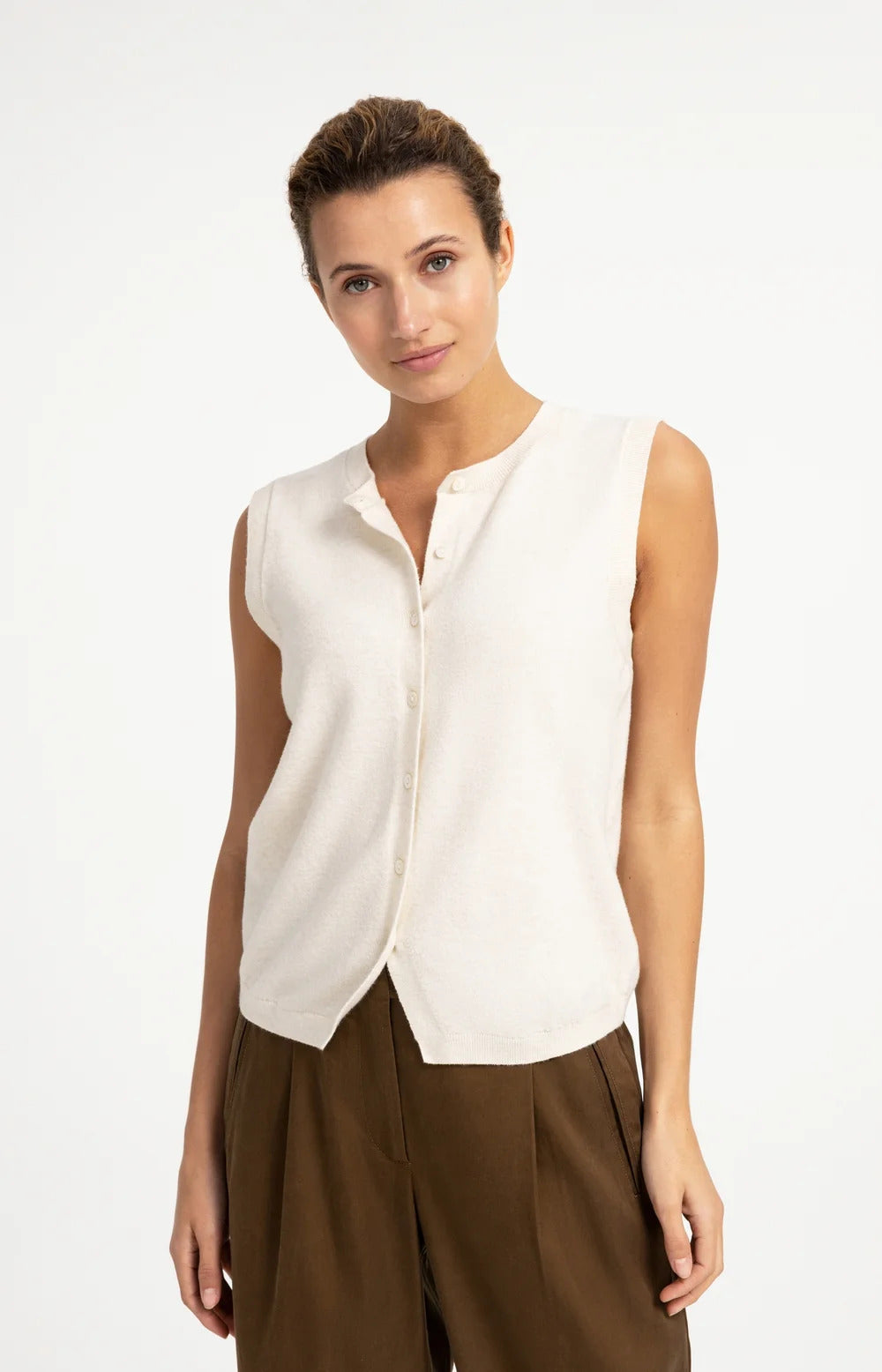 YAYA Knitted Spencer with Buttons