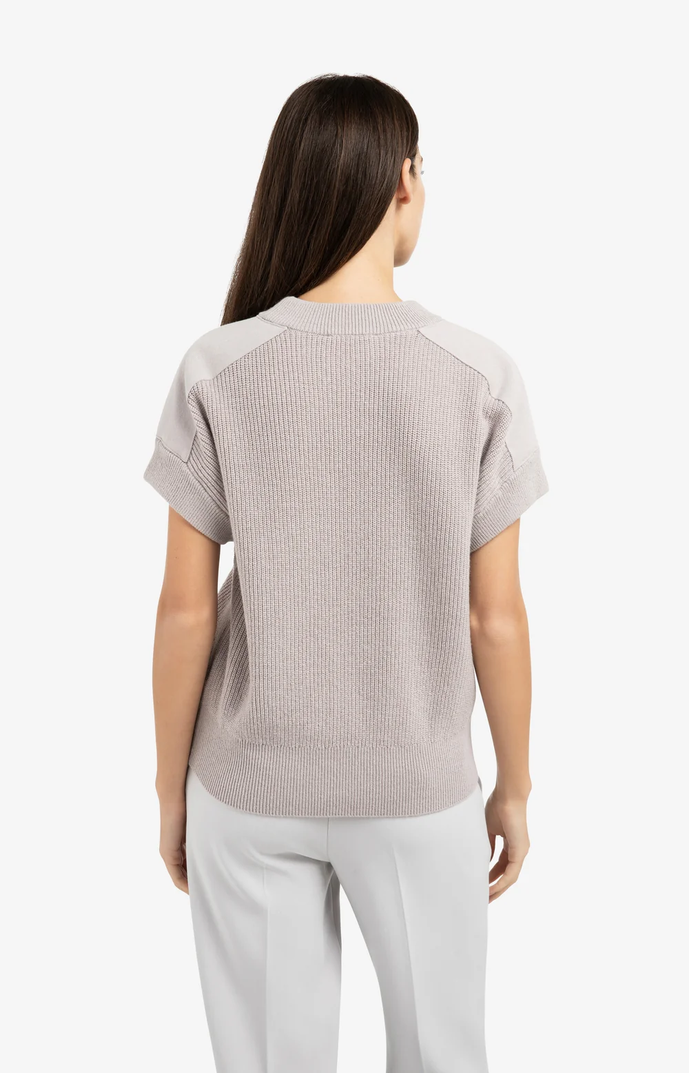 YAYA Woven Shoulder Detail Top