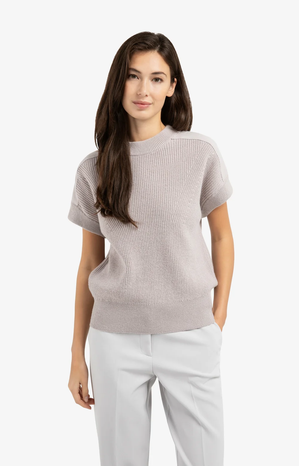YAYA Woven Shoulder Detail Top