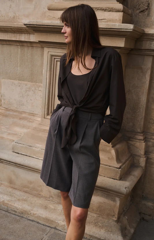 YAYA Twin Set Knotted Blouse and Singlet
