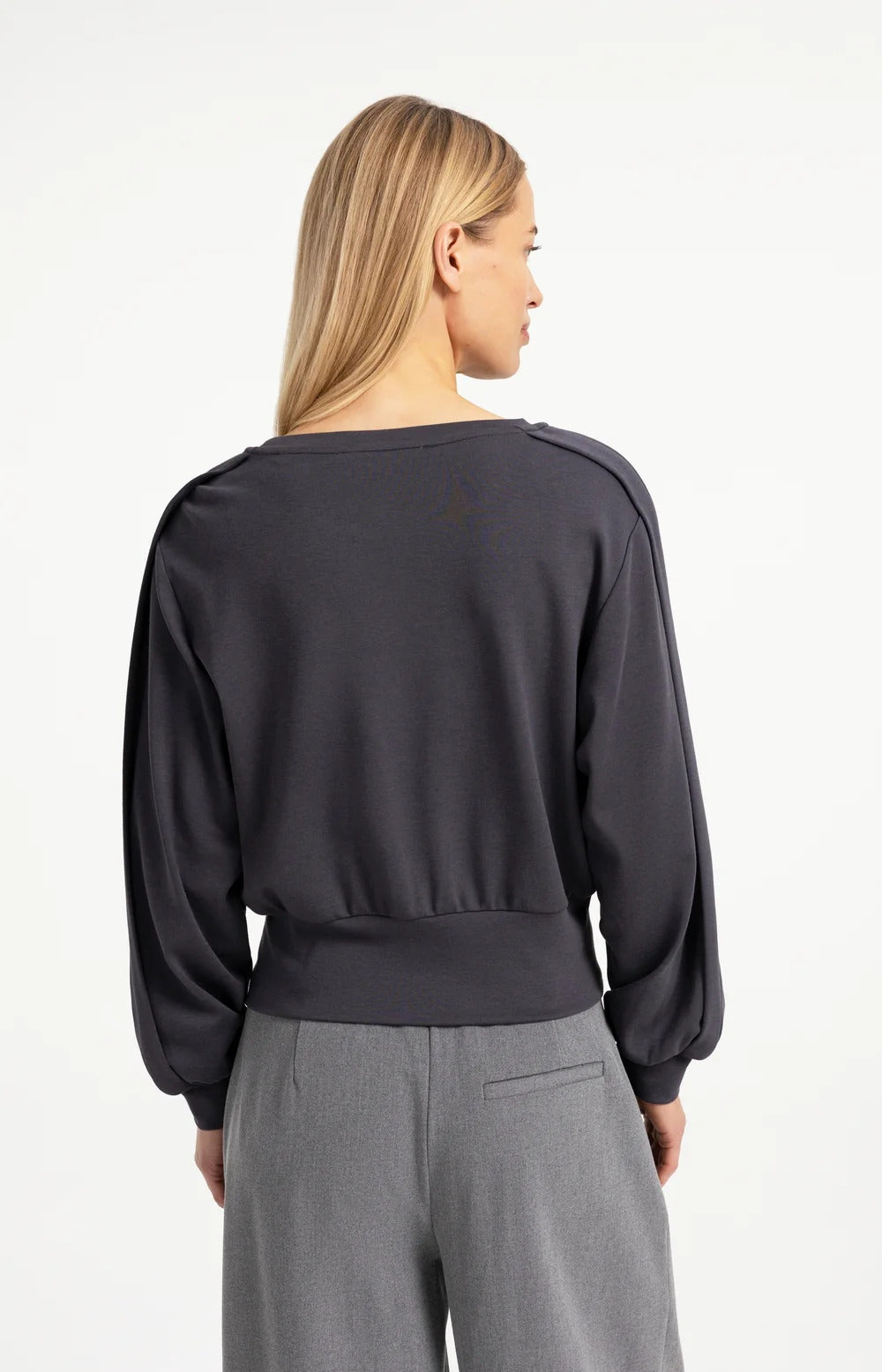 YAYA Sweatshirt with Folded Detail