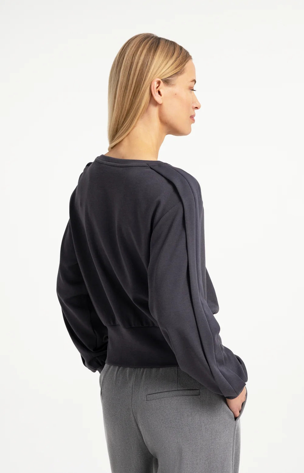 YAYA Sweatshirt with Folded Detail
