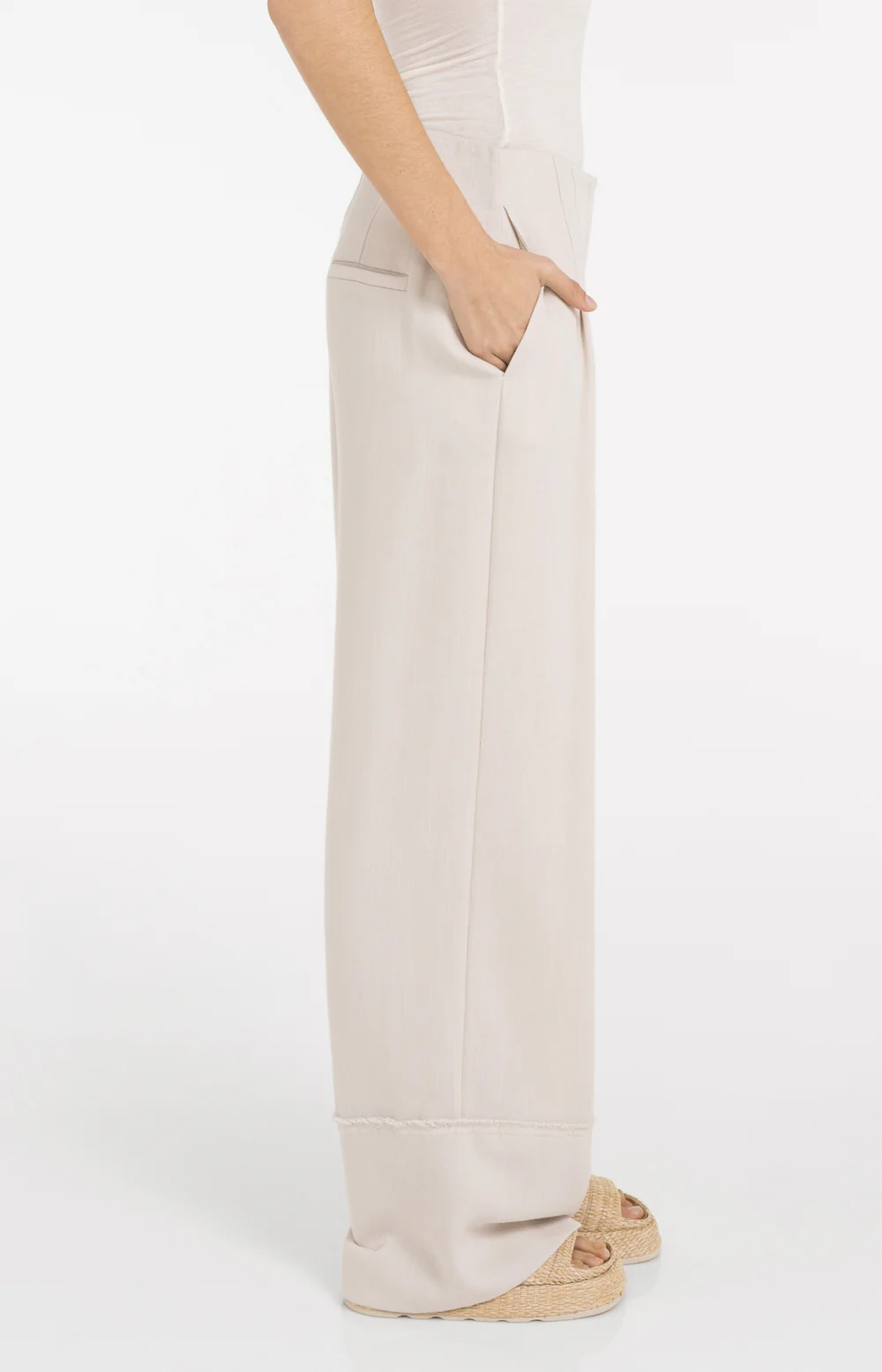 YAYA Linen Blend Wide leg Trousers