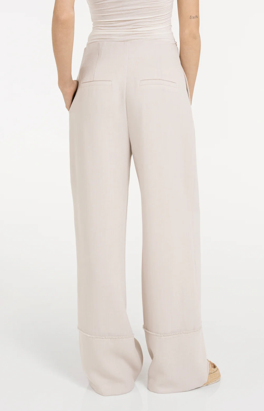 YAYA Linen Blend Wide leg Trousers