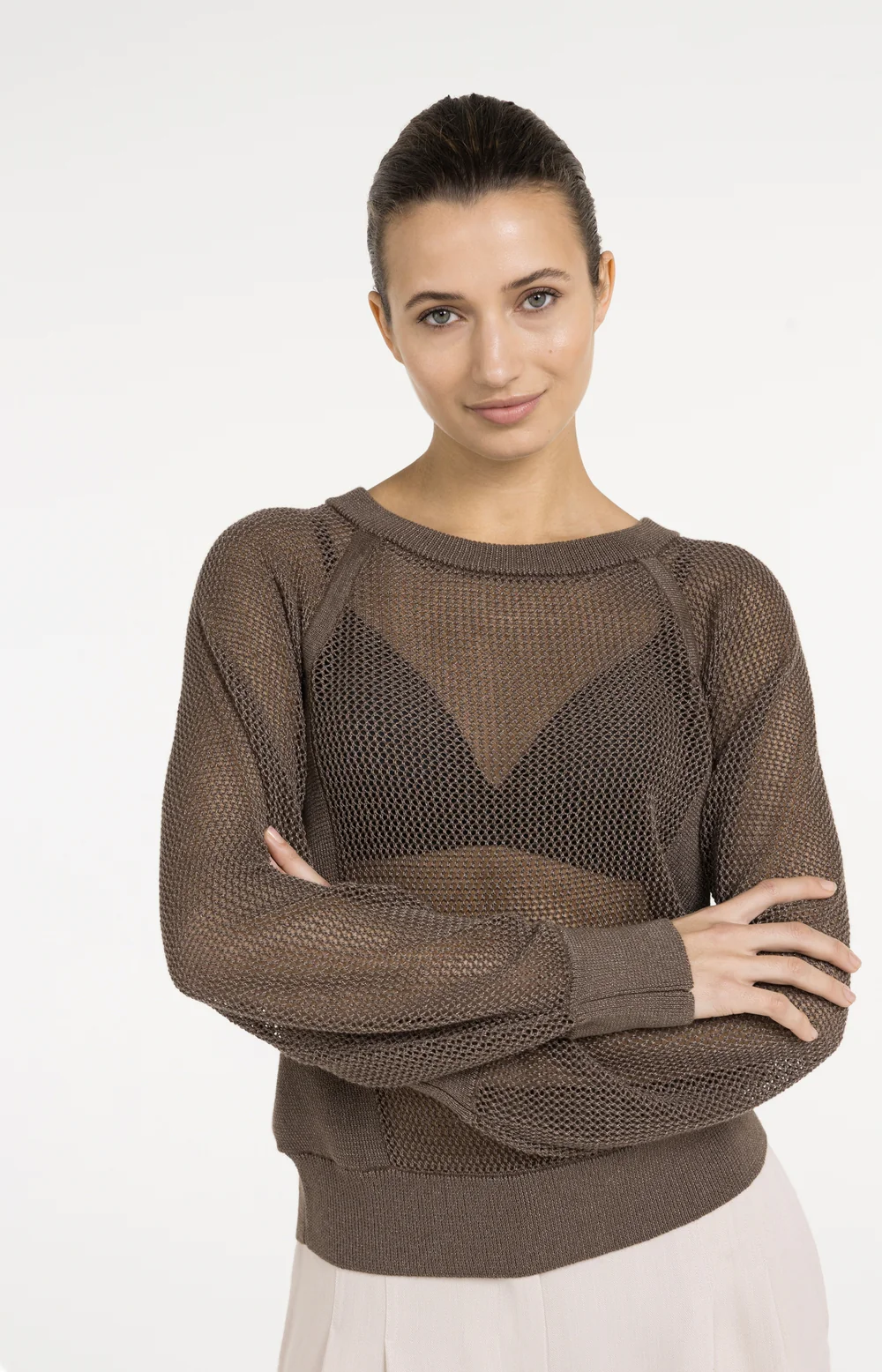 YAYA Mesh Stitch Raglan Sweater - Colour Options