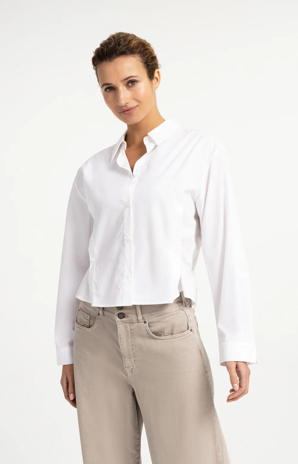 YAYA Poplin Blouse with Buttons