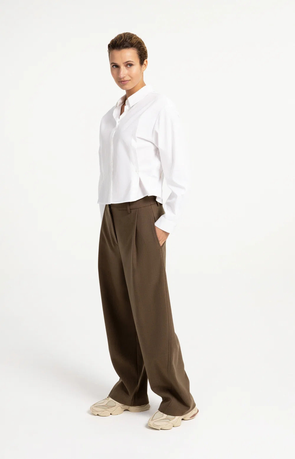 YAYA Poplin Blouse with Buttons