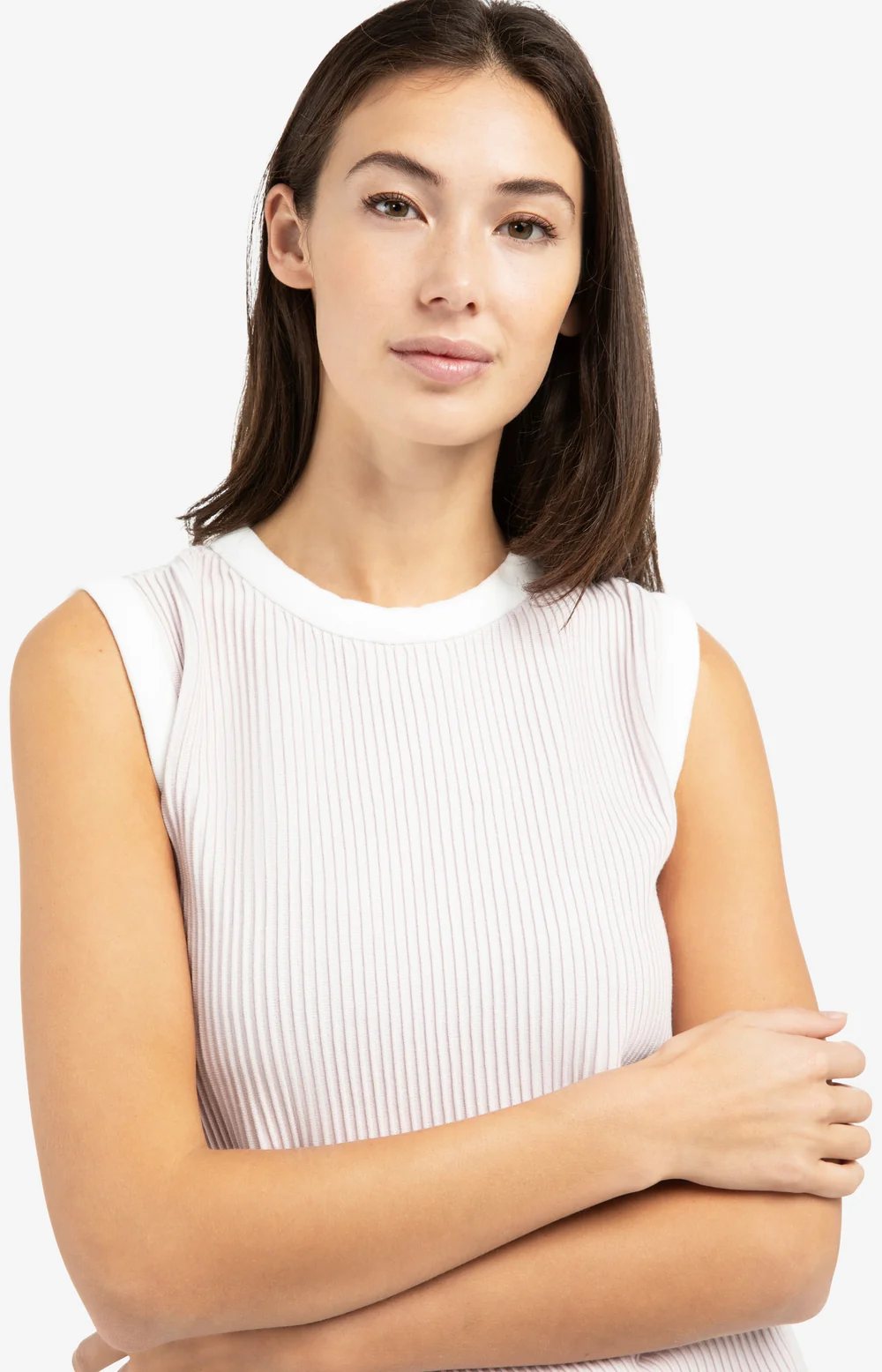 YAYA Sleeveless Ribbed Sweater - Colour Options