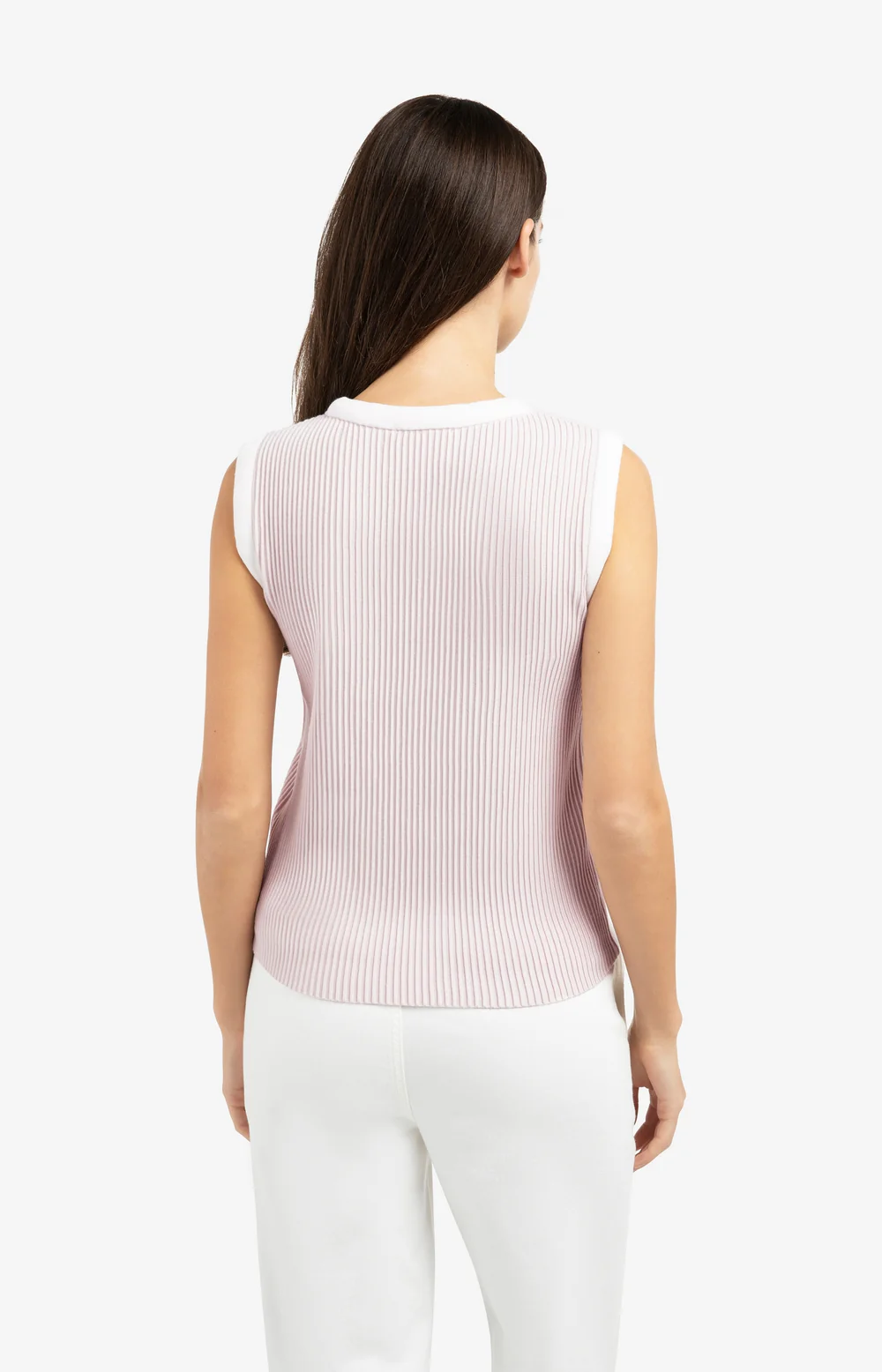 YAYA Sleeveless Ribbed Sweater - Colour Options
