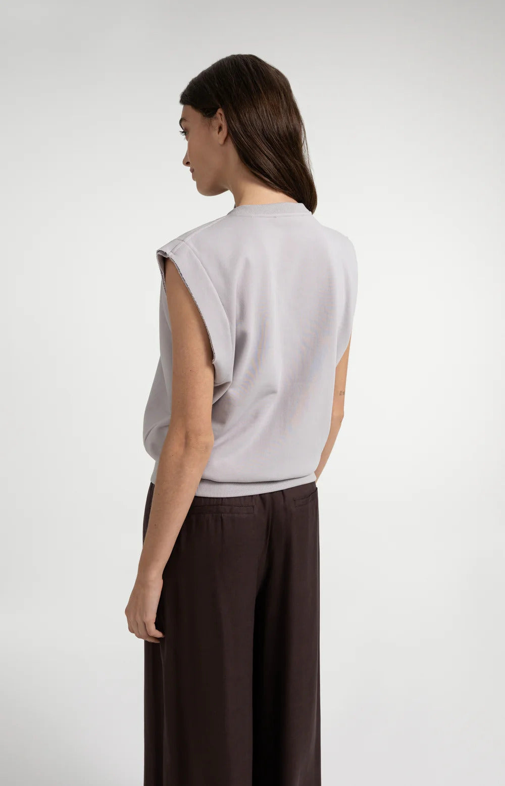 YAYA Sleeveless Sweatshirt with V-neck