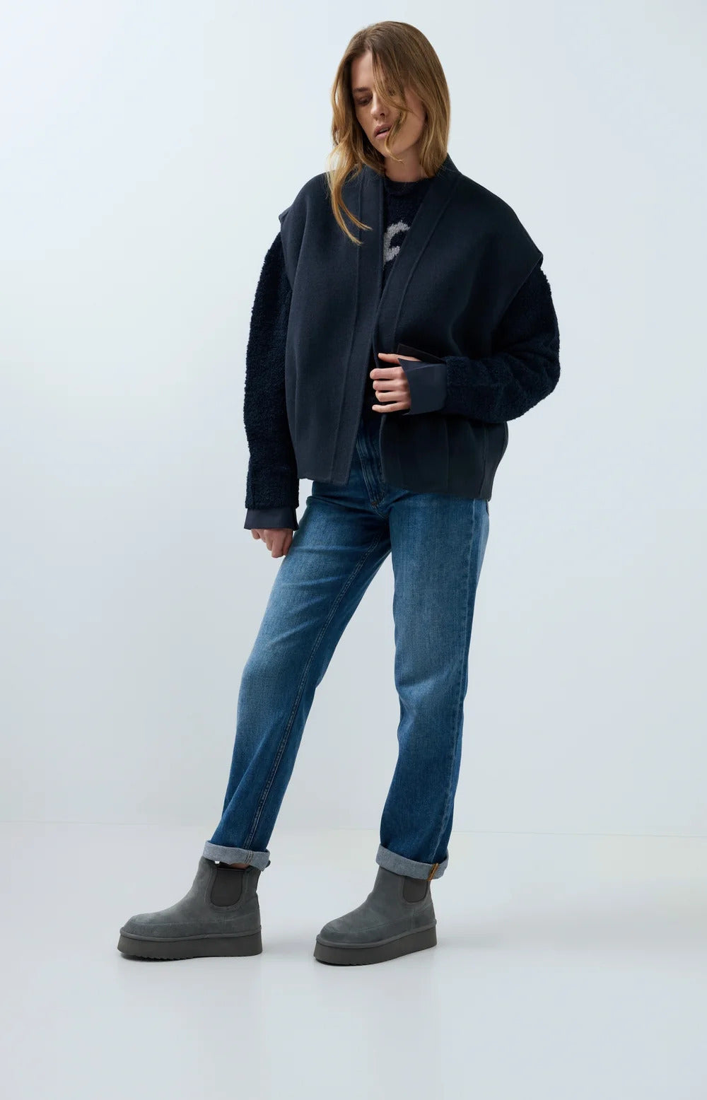 YAYA Straight Leg Slim Fit Jeans