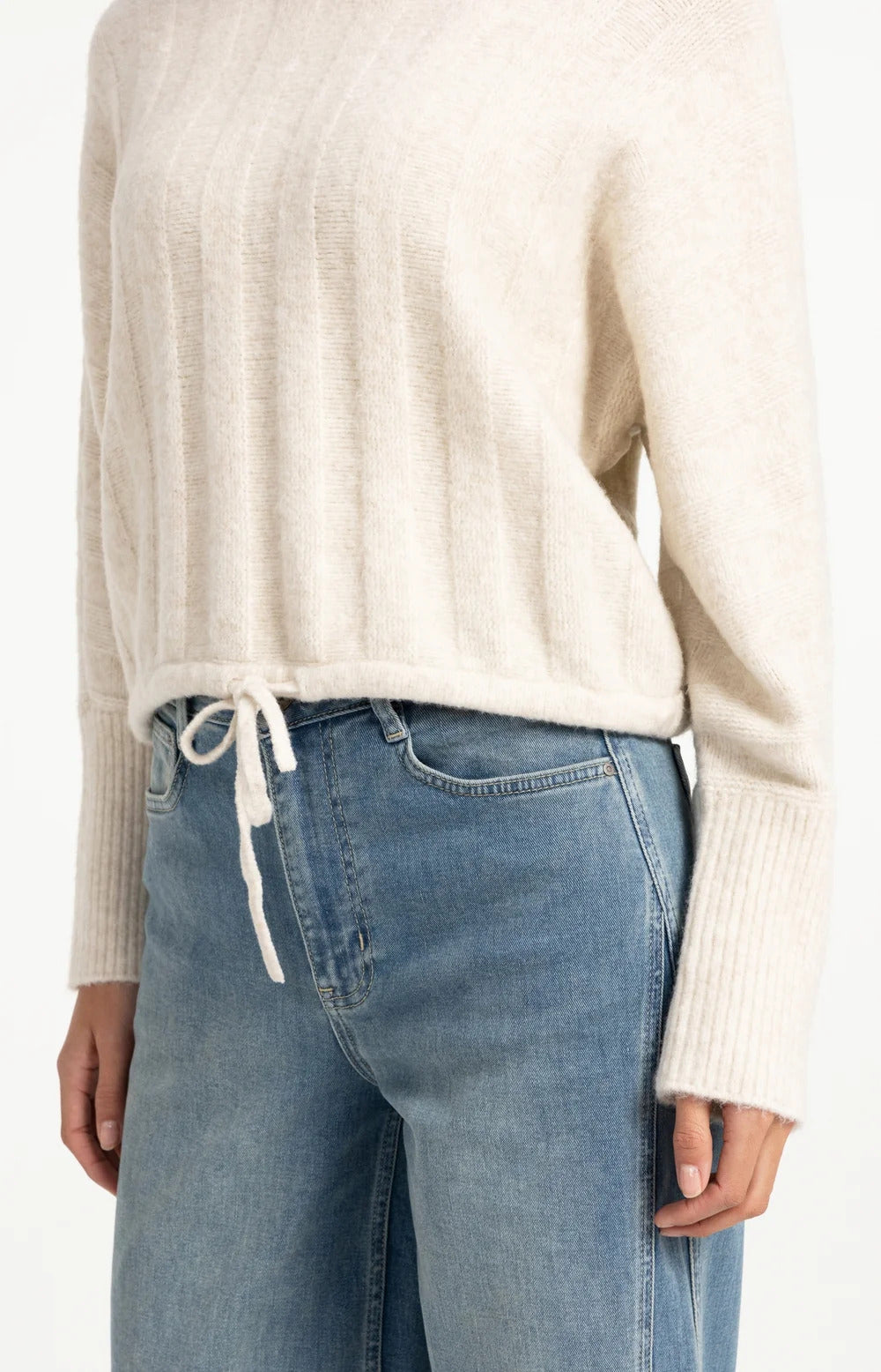YAYA Batwing Sweater with Cord Waist - Colour Options