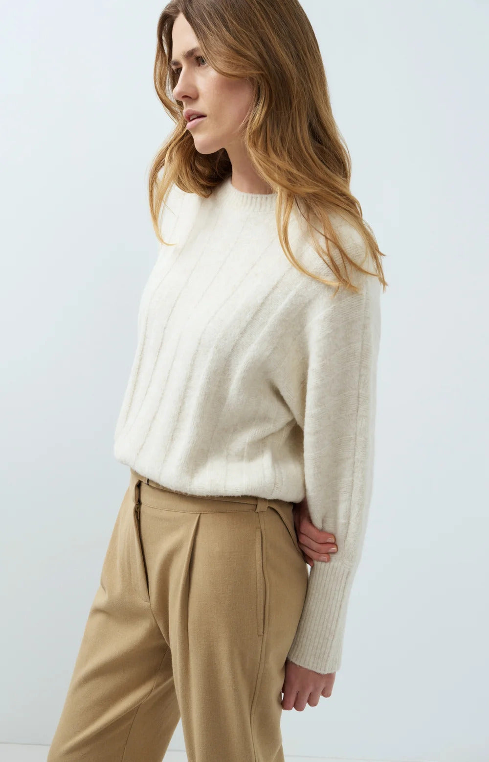 YAYA Batwing Sweater with Cord Waist - Colour Options