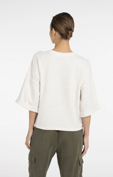 YAYA Short Sleeve Sweatshirt with Rolled Cuffs - Colour Options