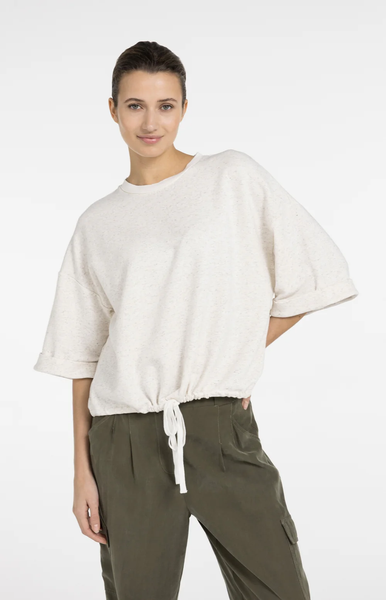YAYA Short Sleeve Sweatshirt with Rolled Cuffs - Colour Options