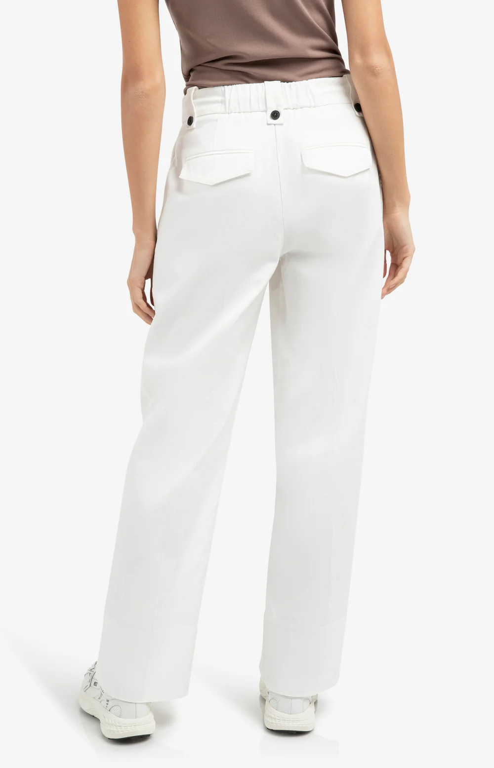 YAYA Trousers with Pleats and Drawcord Waist