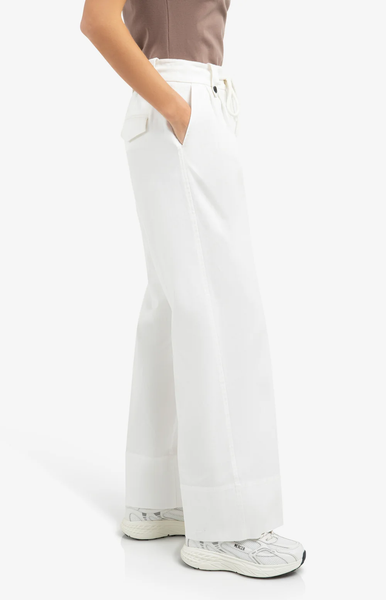 YAYA Trousers with Pleats and Drawcord Waist
