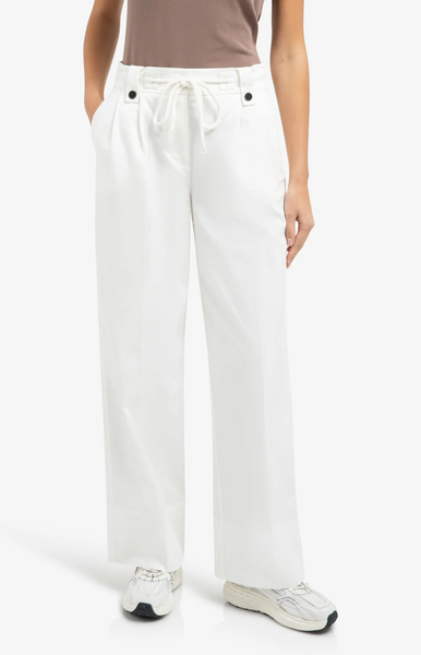 YAYA Trousers with Pleats and Drawcord Waist