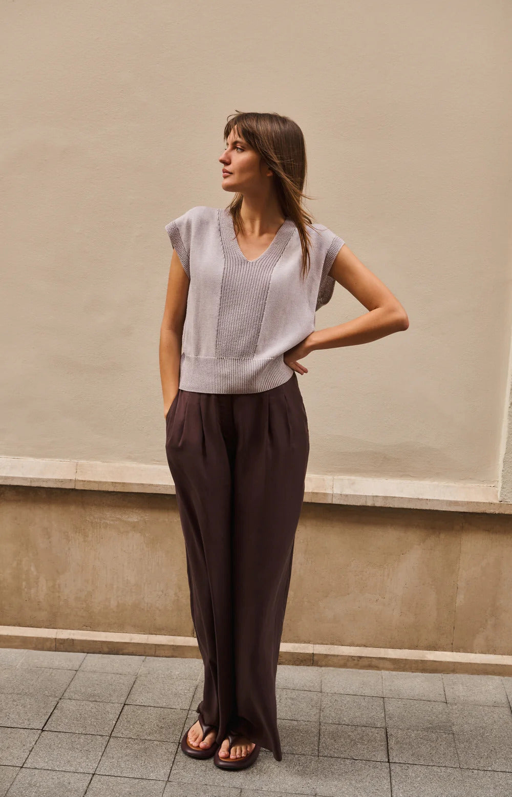 YAYA Woven Wide Leg Trousers