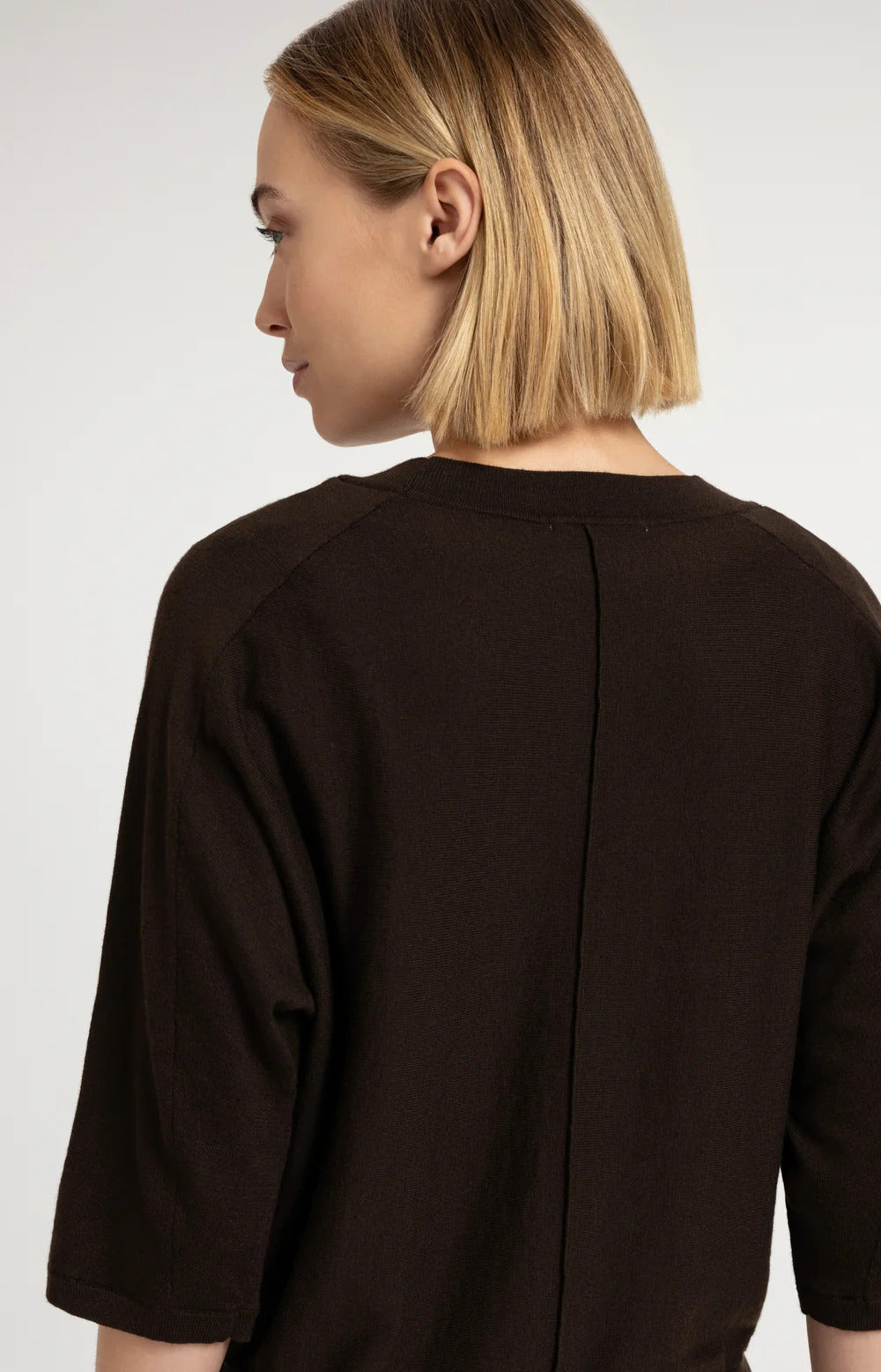 YAYA V-neck Sweater with Seam Detail