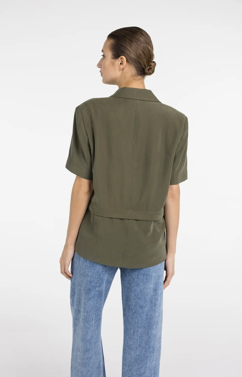 YAYA Woven Short Sleeve Blazer