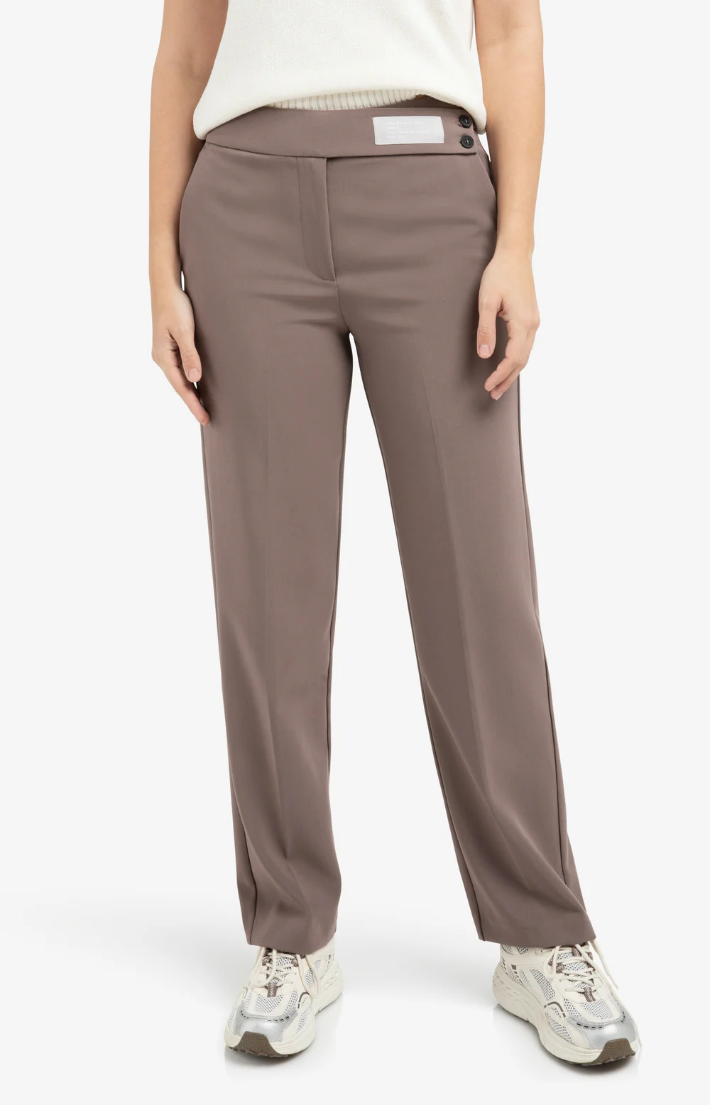 YAYA Trousers with asymmetric waistband