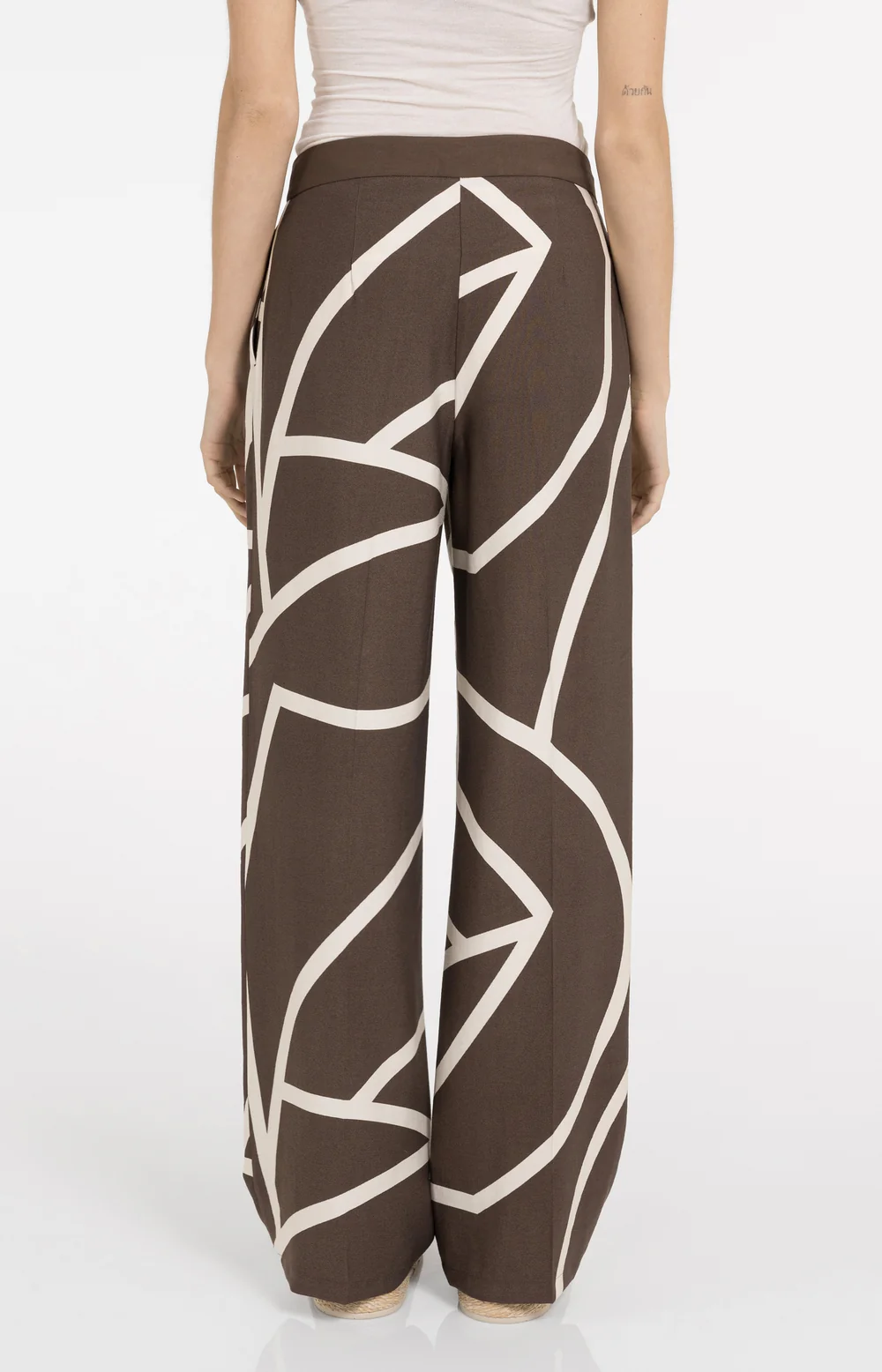 YAYA Printed Wide Leg Trousers