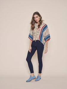 Victoria 7/8 Silk Touch Jeans: Navy