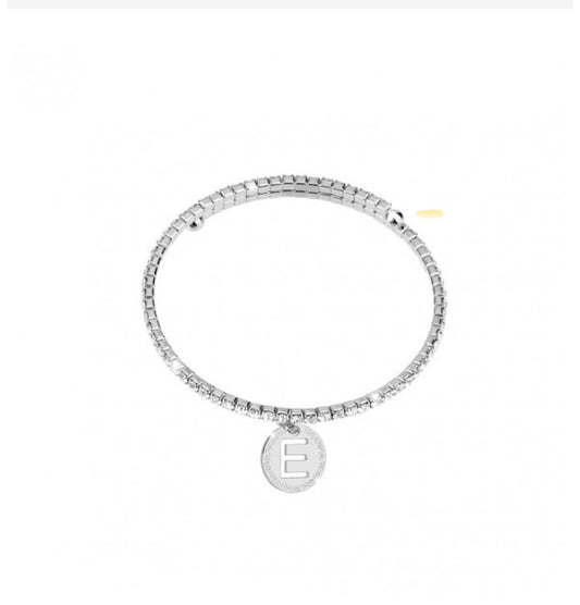Sparkle Initial Bracelet: Silver