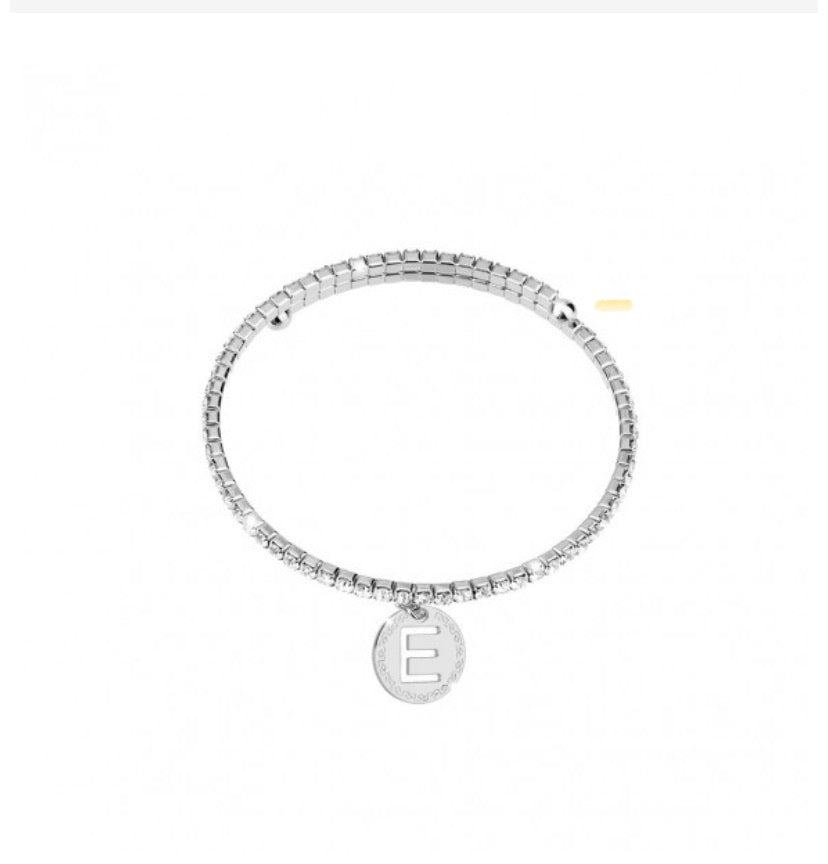 Sparkle Initial Bracelet: Silver