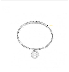 Sparkle Initial Bracelet: Silver