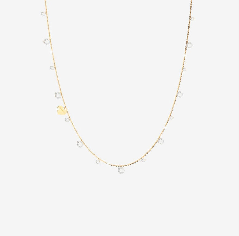 REB Lucciole Necklace- Dropped White Stone