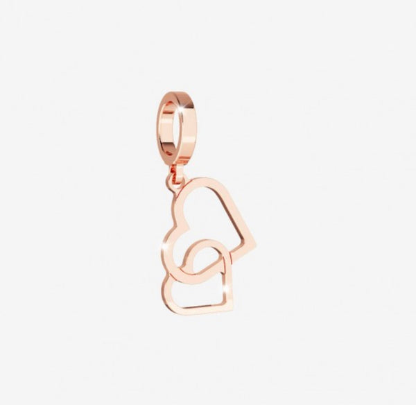 REB Double Heart Charm- 2 Colour Options