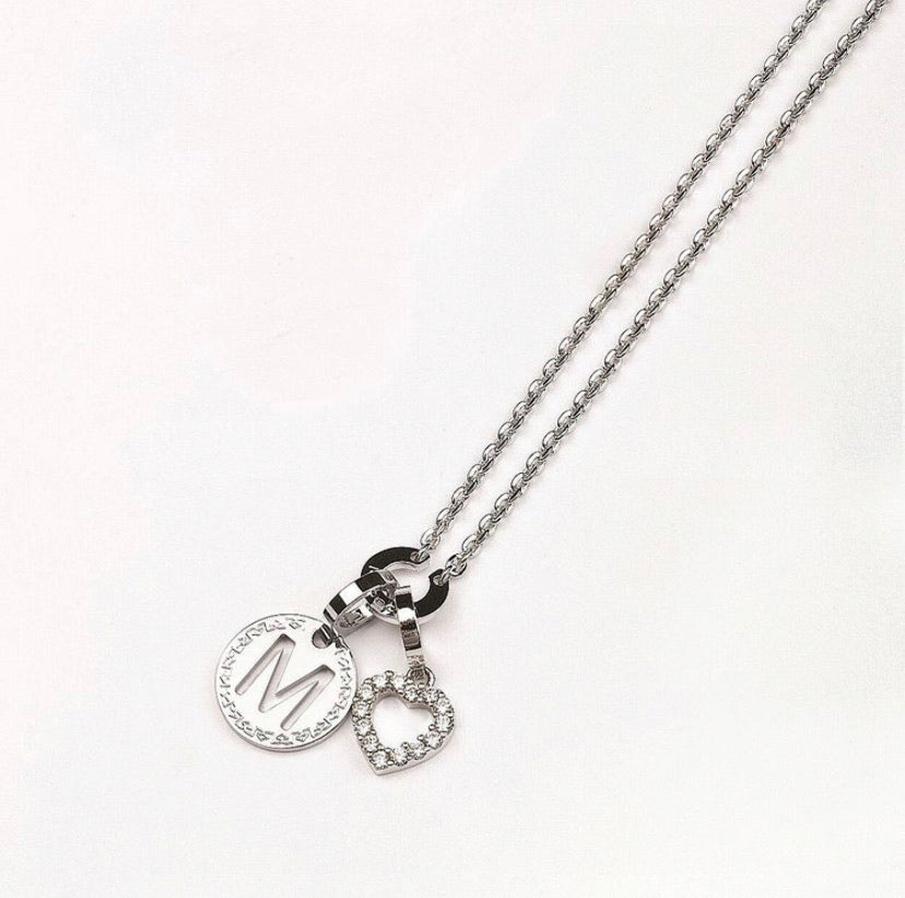 Small Initial Charm: Silver