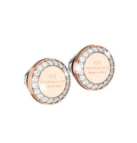 Boulevard Stone Earrings- Rose Gold + 2 Size Options