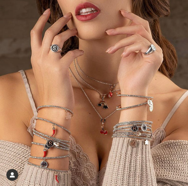 REB Double Heart Charm- 2 Colour Options