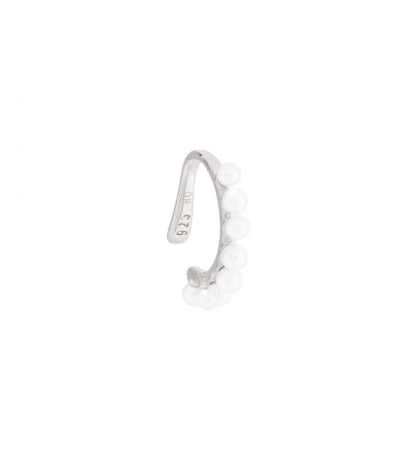 REB Pearl Ear Cuff: Silver