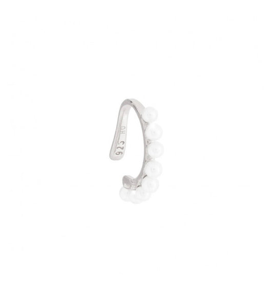 REB Pearl Ear Cuff: Silver