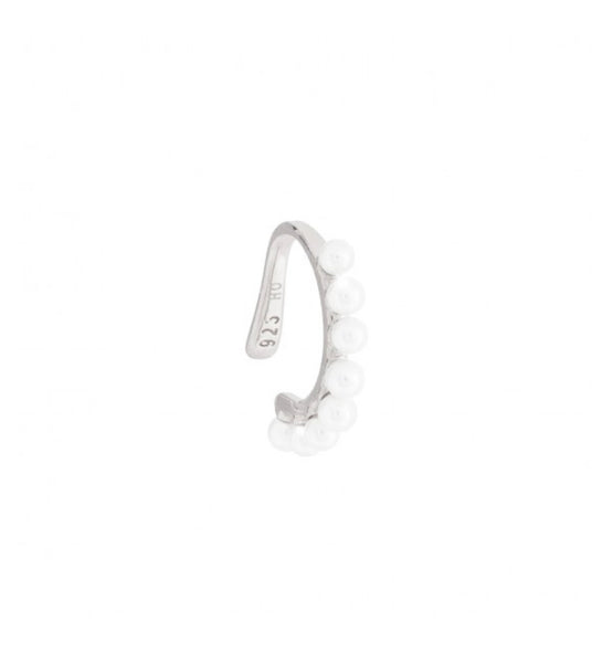 REB Pearl Ear Cuff: Silver